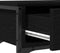 vidaXL - Console - Tafel - Zwart - Eiken - 72,5x25x75 - cm - Engineered - Hout - & - Staal