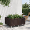 vidaXL - Plantenbak - met - wielen - 100x80x54 - cm - polypropeen - bruin