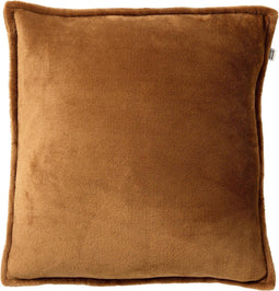 Dutch Decor CILLY - Kussenhoes fleece 45x45 cm - Tobacco Brown - bruin - met rits