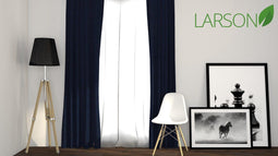 Larson - Luxe blackout gordijn - verduisterend - 150 cm x 250 cm - Donkerblauw