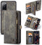 Caseme - vintage 2 in 1 portemonnee hoes - Geschikt voor Samsung Galaxy S20 FE- Zwart