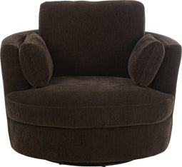 J-Line zetel Swiv - populierenhout/schuim - donkerbruin