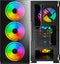 Savio PC Case Prime X1 ARGB Glass Black Midi Tower Zwart