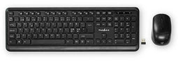 Nedis KBMCW100BK - Draadloos Toetsenbord en Muis - 10 meter bereik - QWERTY Nordic