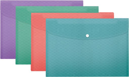 Esselte Colour'Breeze A4 Projectmap,- Transparante Kunststof Map voor het Opbergen van Papieren - Assorti