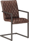 vidaXL - Eetkamerstoelen - 2 - st - echt - leer - bruin