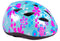 Volare Kinder Fietshelm - XS - Verstelbaar 47-51 cm - Blauw Roze Bloemetjes