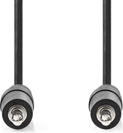 Nedis Stereo-Audiokabel - 3,5 mm Male - 3,5 mm Male - Vernikkeld - 2.00 m - Rond - Zwart - Label