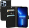 Mobiparts iPhone 13 Pro - Wallet Case - Saffiano motief - Zwart