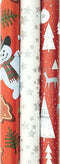 Benza - Assortiment cadeaupapier - Inpakpapier kerst - 3 rollen 200 x 70 cm (3 stuks)