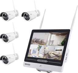 Inkovideo INKO-AL3003-4 IP-Bewakingscameraset WiFi 4-kanaals Met 4 camera's 1280 x 960 Pixel