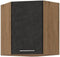 ROCK hoekkast - Lancelot eiken en matera grijs decor melamine - 1 deur - L58 x H72 cm