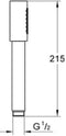 GROHE Sena - Handdouche - 6,6 l/min - Geborsteld hard graphite