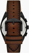 Fossil Everett FS6108 - Horloge - Quartz - Bruin Leer - Ø 44 mm