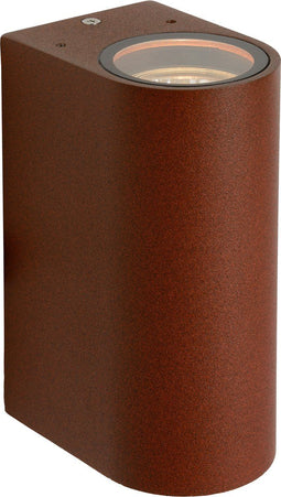 Lucide BOOGY - Wandspot - 2xGU10 - IP44 - Roest bruin