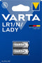 Varta 1x N - Batterijen LR1 Alkaline 880mAh - Zilver (2 stuks)