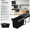tectake® Ashlyn - Inbouw Prullenbak - 3 Vakken 3x10 L - Telescooprails - Zwart
