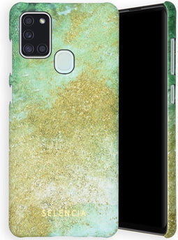 Selencia Hoesje Geschikt voor Samsung Galaxy A21s Hoesje - Selencia Maya Fashion Backcover - groen