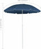 vidaXL - Parasol - met - stalen - paal - 180 - cm - blauw