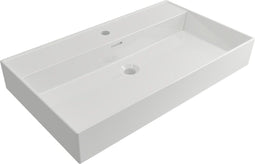 Plieger Kansas - Wastafel 80 cm x 45 cm - Met Kraangat - Wit