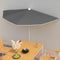 vidaXL - Parasol - half - met - paal - 180x90 - cm - antracietkleurig