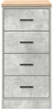 vidaXL - Garagekast - 40x51x85 - cm - massief - grenenhout - betongrijs