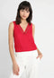 Anna Field - Blouse - Lage V-hals - Rood (S)