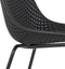 Alterego Viky - Zwart Geperforeerde Designerstoel - Binnen & Buiten - 58.5x46.5x82.5cm