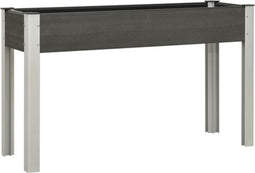 vidaXL - Plantenbak - verhoogd - 125x40x75 - cm - HKC - grijs
