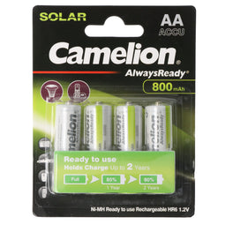 Camelion AA AlwaysReady battery, ideal for solar lights, telephones, measuring devices, NiMH, 1.2 Vo