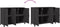 vidaXL - Dressoir - 100,5x39x72 - cm - staal - zwart