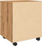 vidaXL - Dossierkast - verrijdbaar - 45x38x54 - cm - hout - artisanaal - eikenkleur