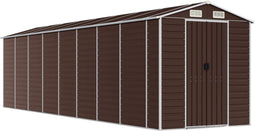 vidaXL - Tuinschuur - 191x725x198 - cm - gegalvaniseerd - staal - bruin
