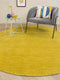 Vloerkleed MOMO Rugs Panorama Uni Rond Gold Vloerkleed - 200 rond - Rond - Laagpolig,Rond Tapijt - Modern - Geel
