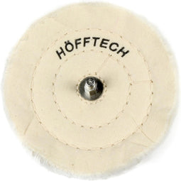 Hofftech Polijstschijf katoen - Ø 125 x 22 mm - wit - 6 mm stift - voor hout en metaal