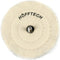 Hofftech Polijstschijf katoen - Ø 125 x 22 mm - wit - 6 mm stift - voor hout en metaal