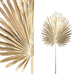 PTMD Twig Plant Palm Kunstblad - 49 x 44 x 110 cm - Goud