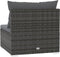 vidaXL - Driezitsbank - met - kussens - poly - rattan - grijs