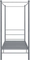 vidaXL - Hemelbedframe - metaal - grijs - 100x200 - cm