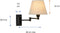 Atmooz - Wandlamp Teresina - Industrieel - Woonkamer / Slaapkamer - Zwart en witte kap - Hoogte 25cm - Metaal