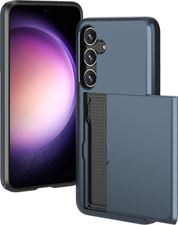 iMoshion Hoesje Geschikt voor Samsung Galaxy S24 Plus Hoesje - Ruimte voor 2 pasjes - iMoshion Backcover met pasjeshouder - Donkerblauw