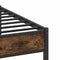 vidaXL - Bedframe - zonder - matras - 183x203 - cm - spaanplaat - gerookt - eiken