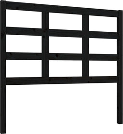 vidaXL - Hoofdbord - 105,5x4x100 - cm - massief - grenenhout - zwart