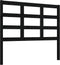 vidaXL - Hoofdbord - 105,5x4x100 - cm - massief - grenenhout - zwart