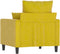 Fauteuil 60 cm fluweel geel