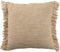 J-Line kussen Franjes - katoen - beige