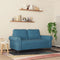 vidaXL - Tweezitsbank - 120 - cm - fluweel - blauw