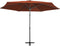 vidaXL - Parasol - met - stalen - paal - 300 - cm - terracottakleurig