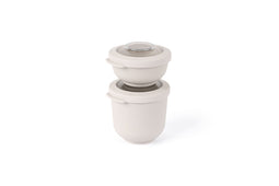 Amuse Tylla Oat 2-delige Lunchset - 200+500 ml - Perfect Afsluitbare Snackdoosje en lunchpot - Lichtgrijs