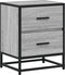 vidaXL - Nachtkastje - 40x31x50 - cm - bewerkt - hout - grijs - sonoma - eikenkleurig